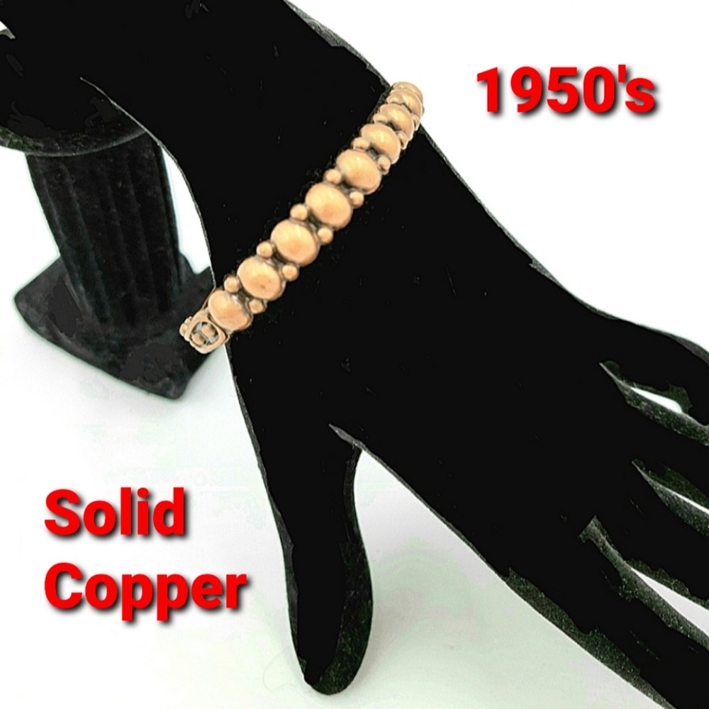 🔴 1950's Solid Copper NA Cuff